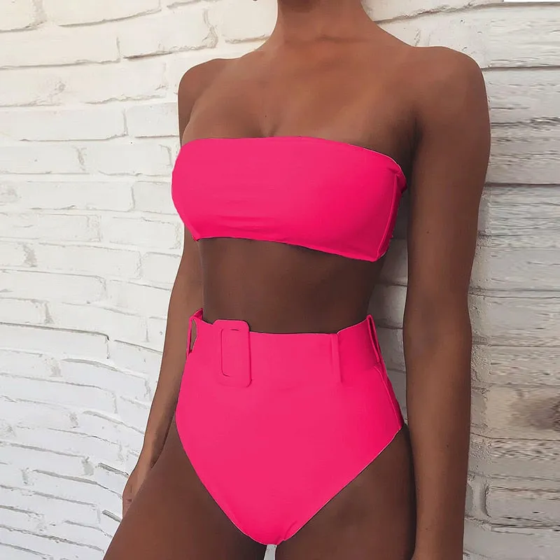 Jana Strapless High Waist Bikini