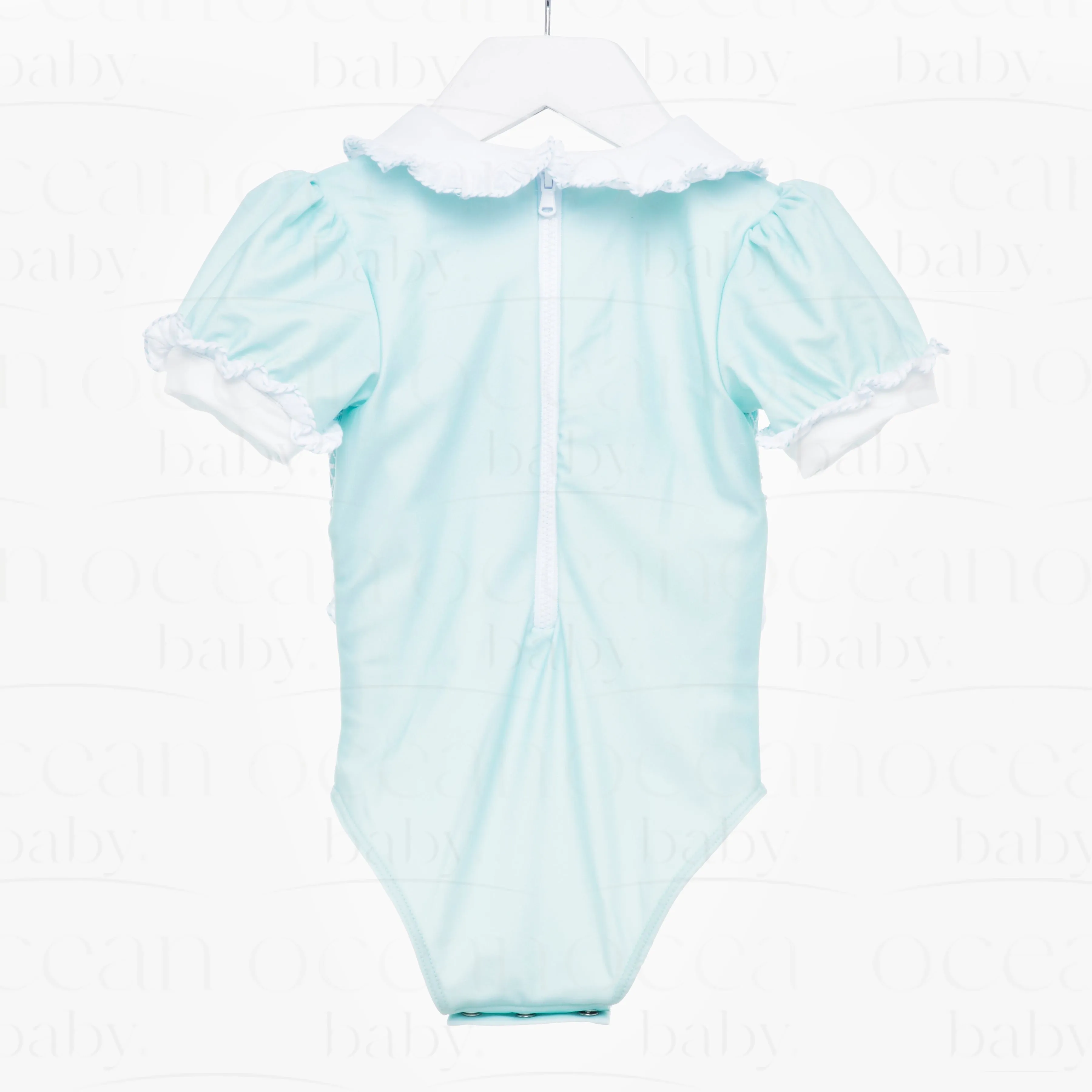 Jasmine Sea-2-Shore Smocked Girls Swimsuit with Poppers - SPF Protected (6M-6Yrs)