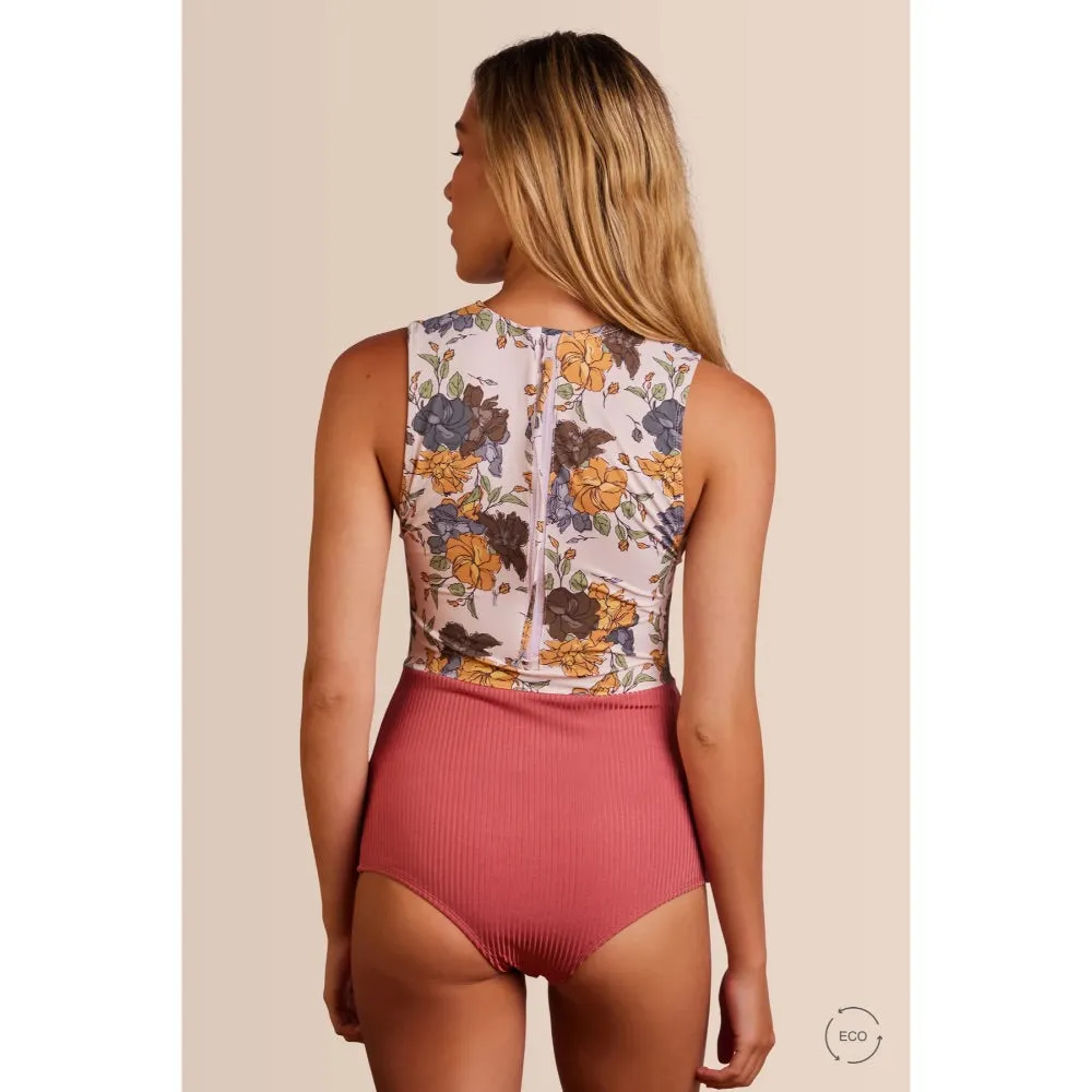 JUNE SWIMWEAR ROSY ONE PIECE BEGONIA/SORBET