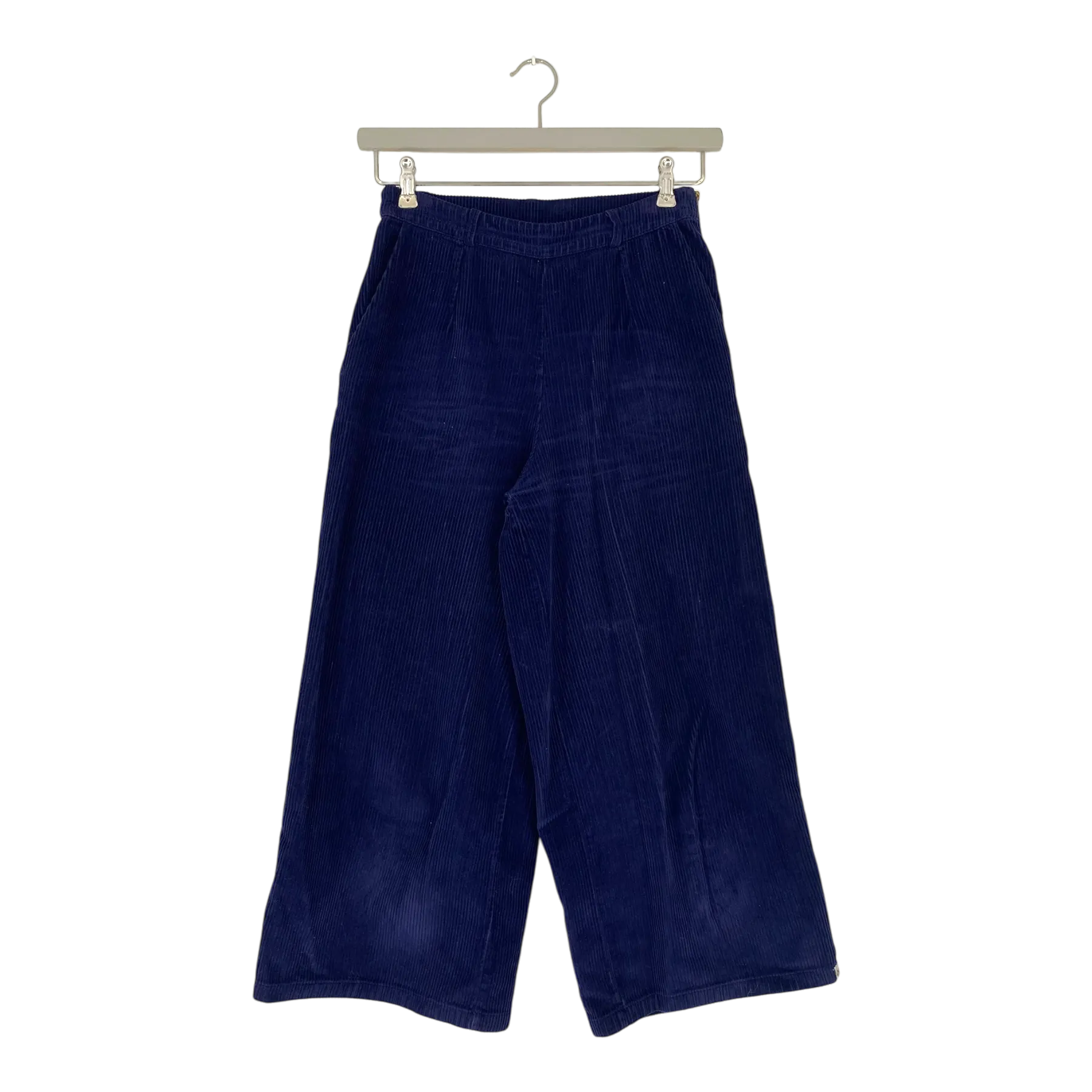 Kaiko wide leg corduroy culottes, indigo | woman 34