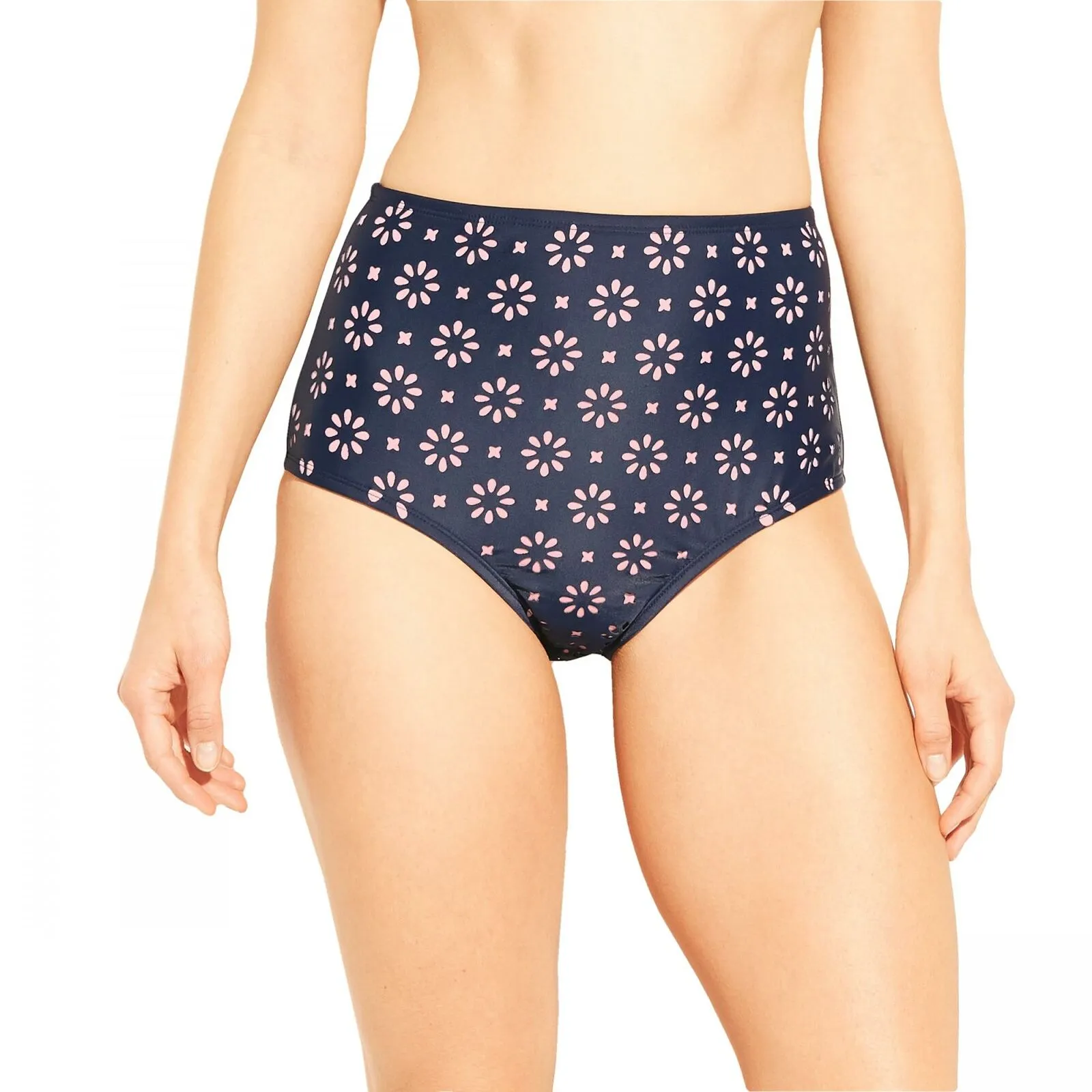 Kona Sol Women's Laser Cut Bikini Swim Bottom Navy XL