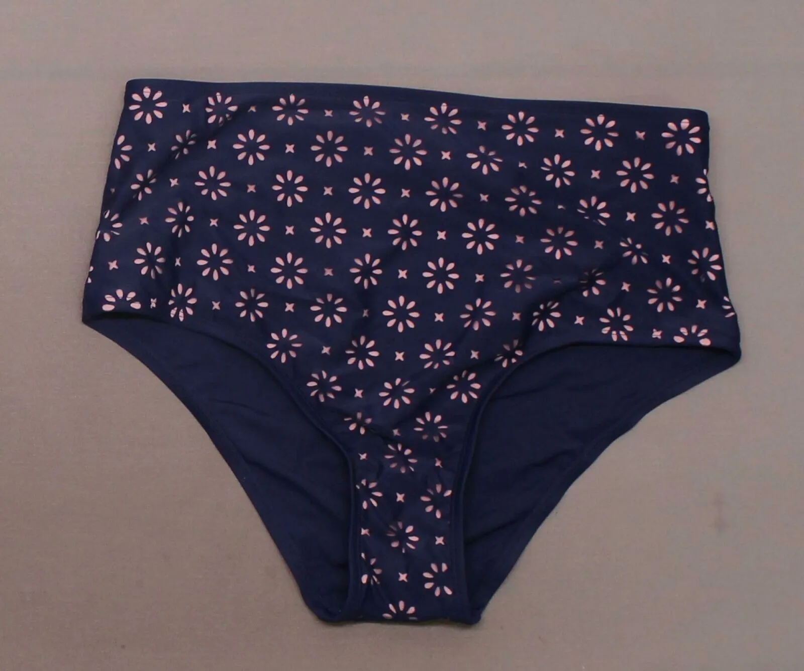 Kona Sol Women's Laser Cut Bikini Swim Bottom Navy XL