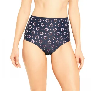 Kona Sol Women's Laser Cut Bikini Swim Bottom Navy XL