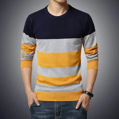 Korean fashion simple autumn male V-neck long-sleeve sweater solid color slim men's clothing