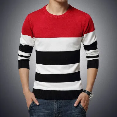 Korean fashion simple autumn male V-neck long-sleeve sweater solid color slim men's clothing