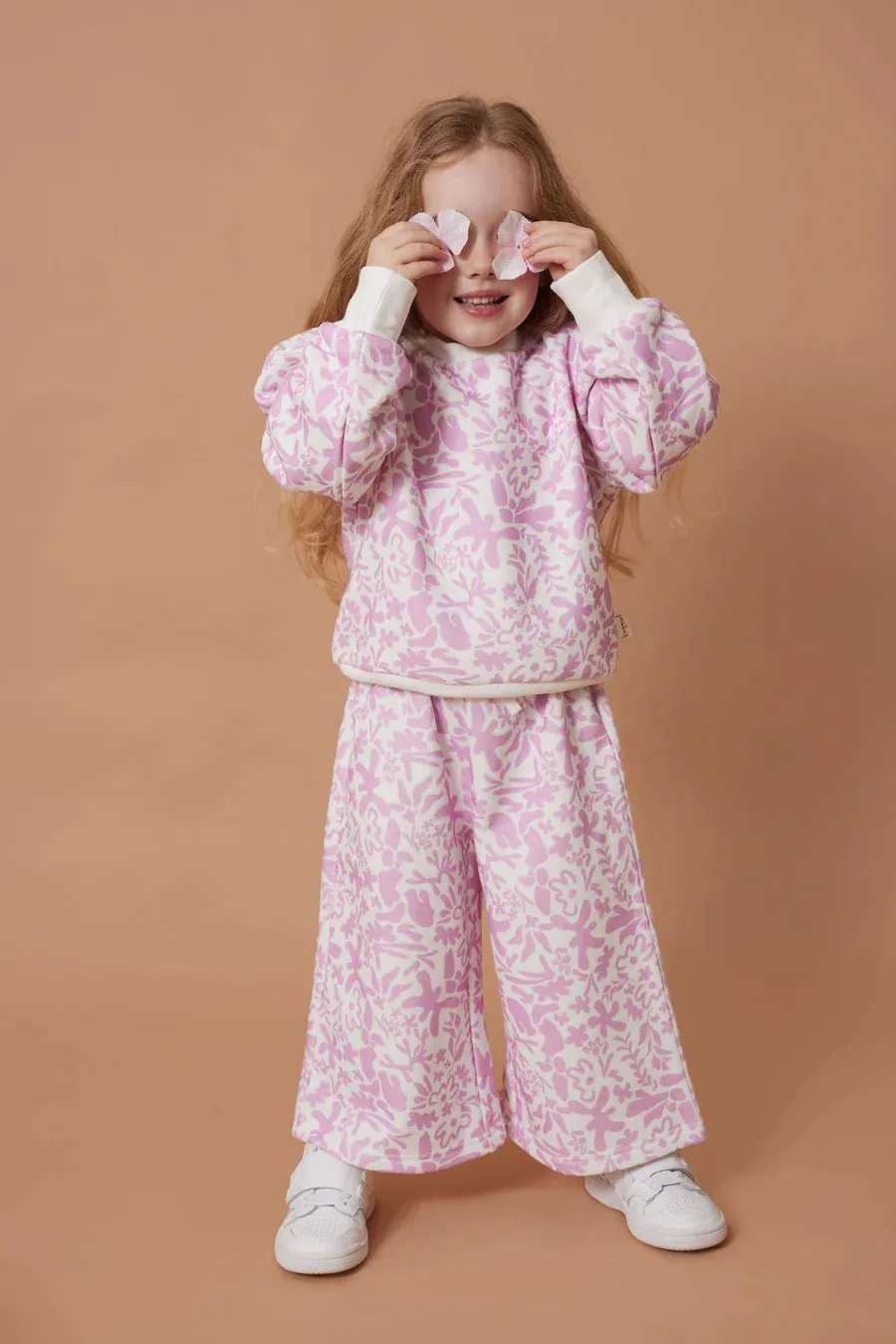 Lavender Fleece Wide Leg Cullottes