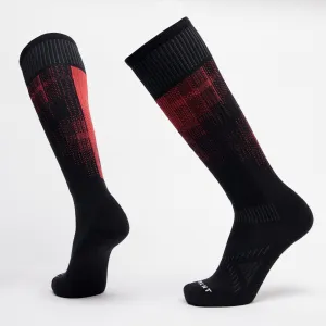 Le Bent Pixel Light Snow Socks Red Storm