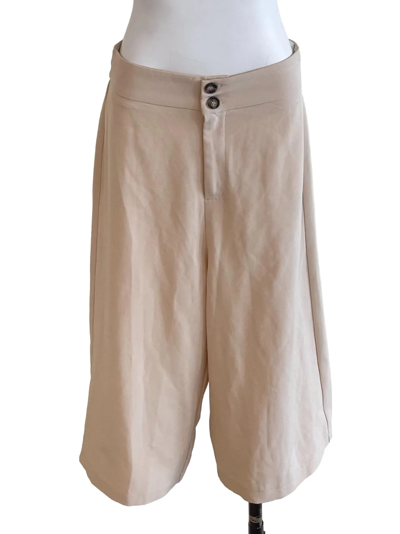 Light Beige Basic Culottes