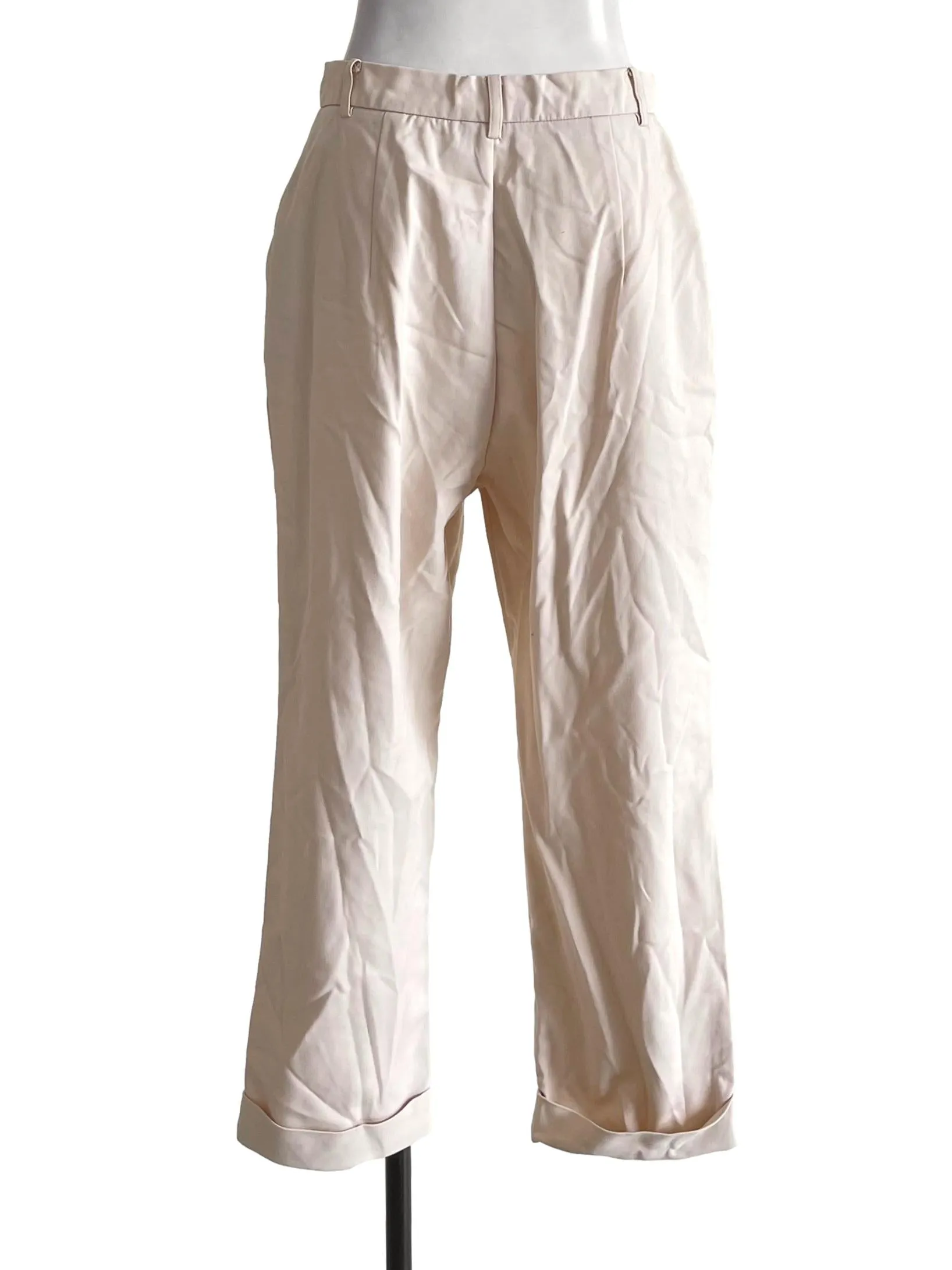 Light Beige Cuffed Trousers LB