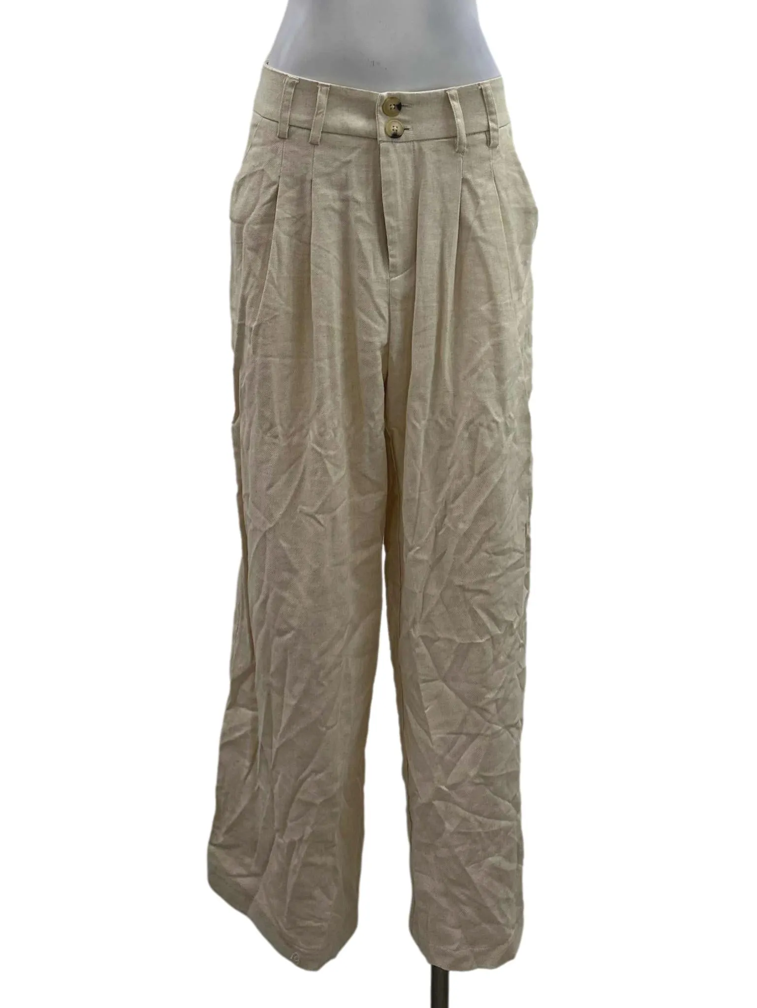 Light Beige Double Button Pants