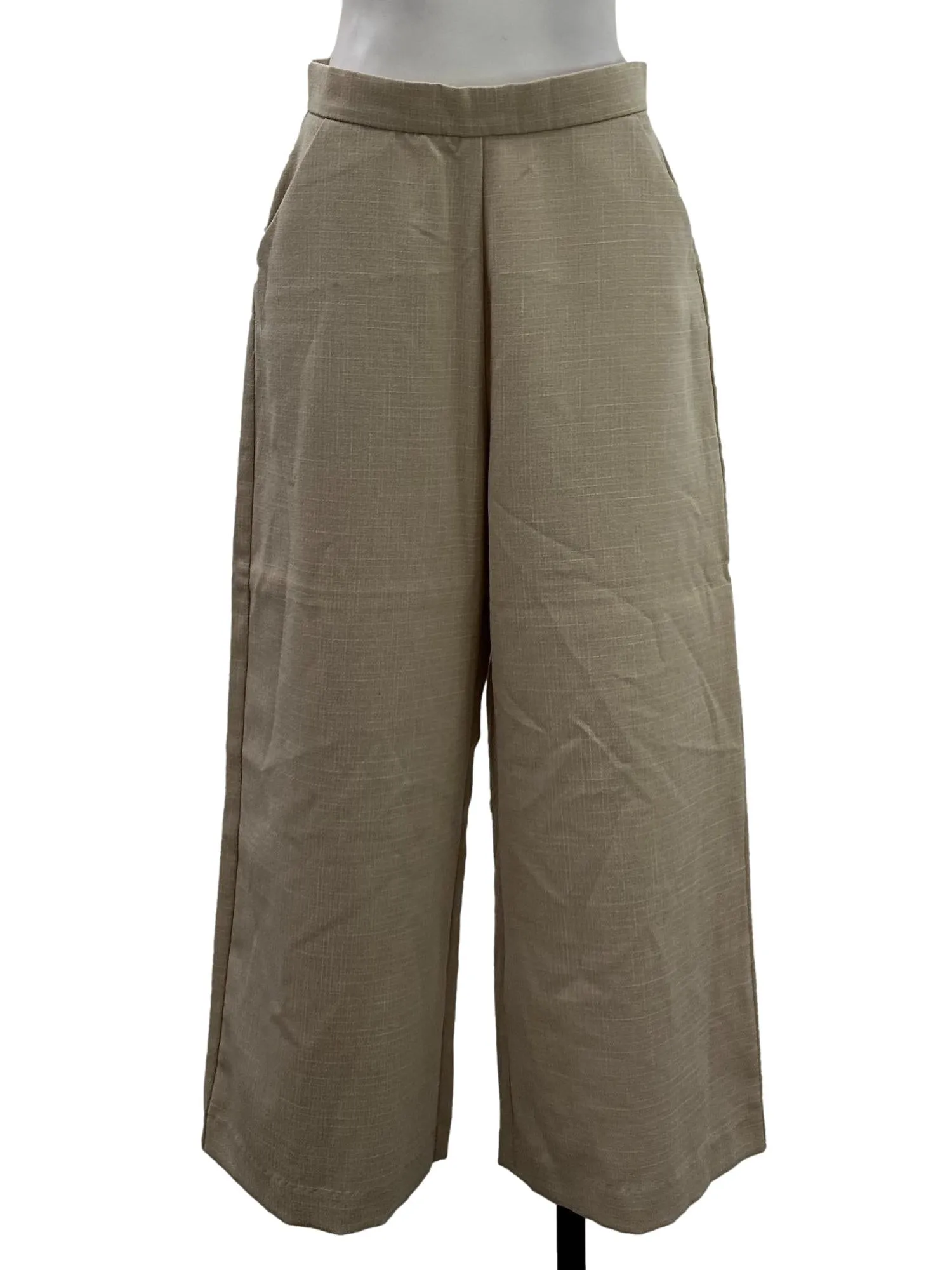 Light Beige Mixed Thread Printed Pants
