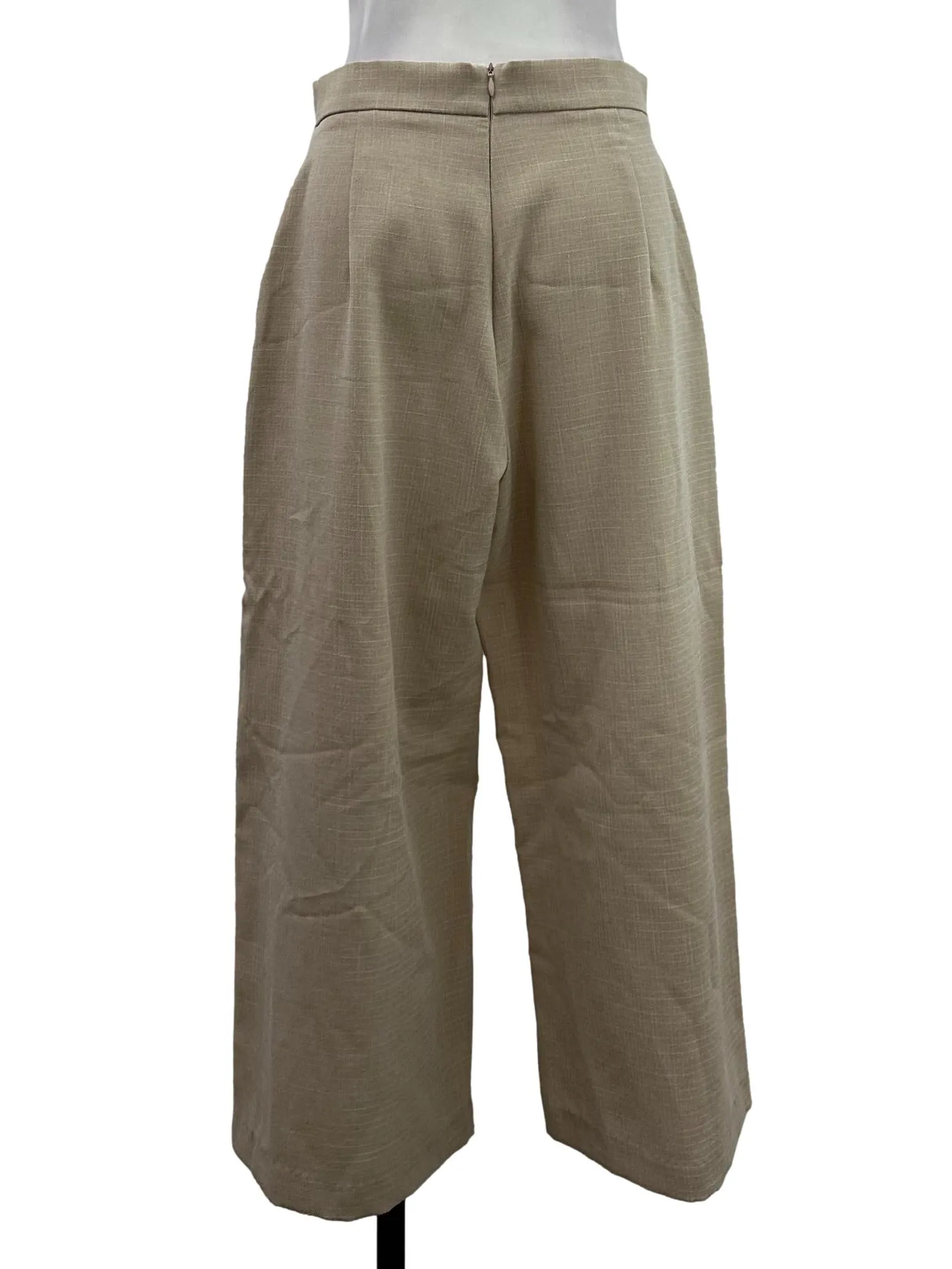 Light Beige Mixed Thread Printed Pants
