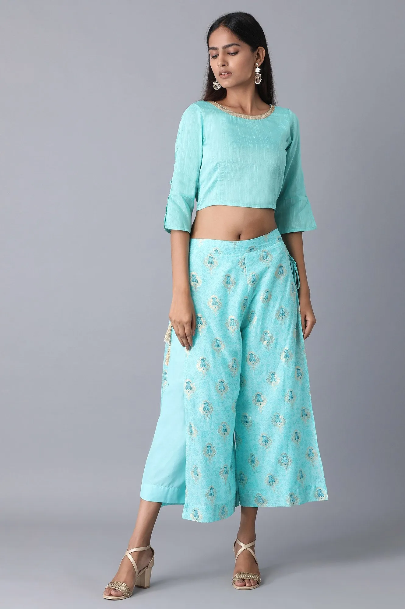 Light Blue Straight Culottes