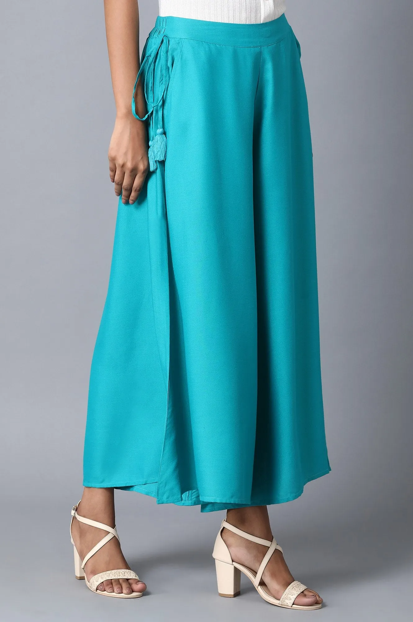 Light Blue Straight Culottes