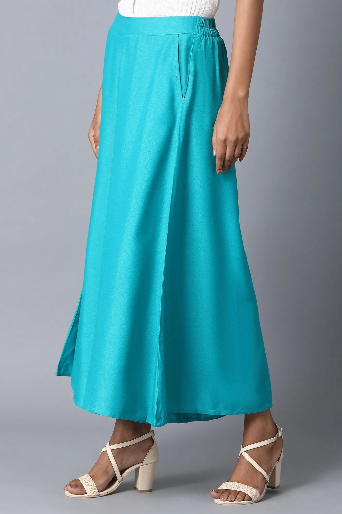 Light Blue Straight Culottes