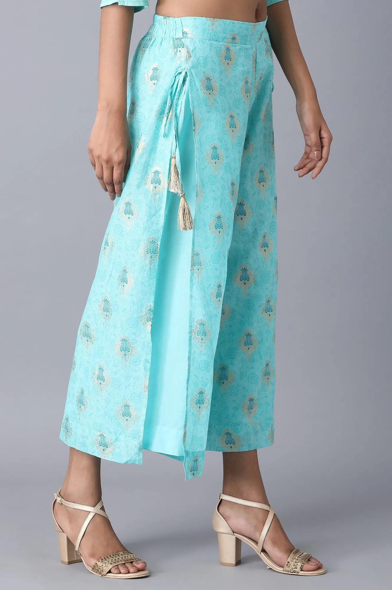 Light Blue Straight Culottes