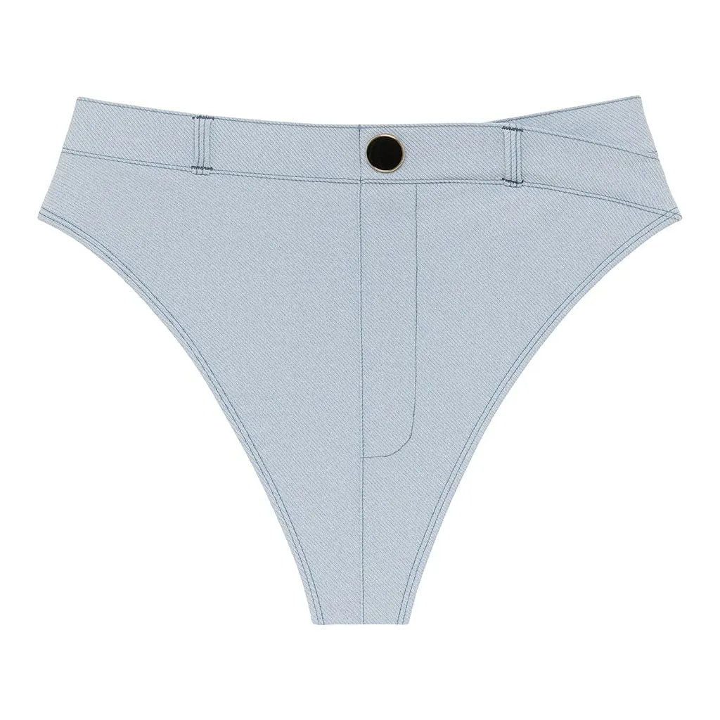 Light Denim Shortie Bikini Bottom