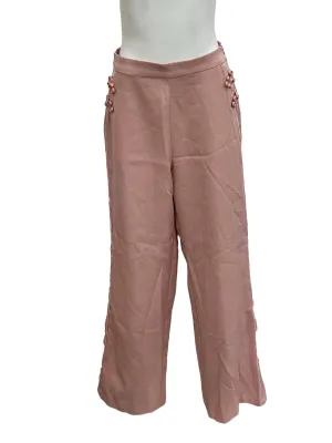 Light Pink Orietnal Buttons Pants
