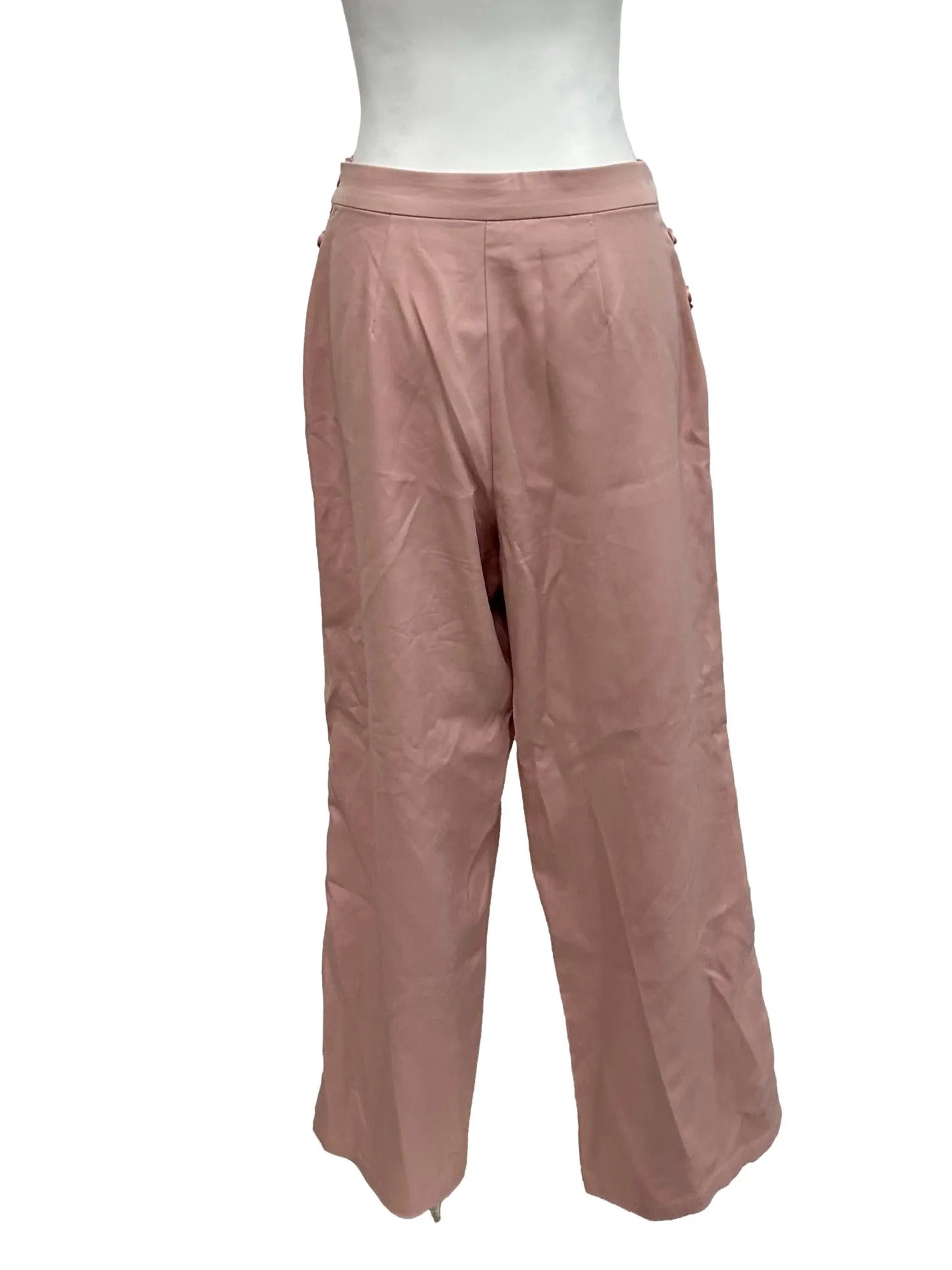 Light Pink Orietnal Buttons Pants