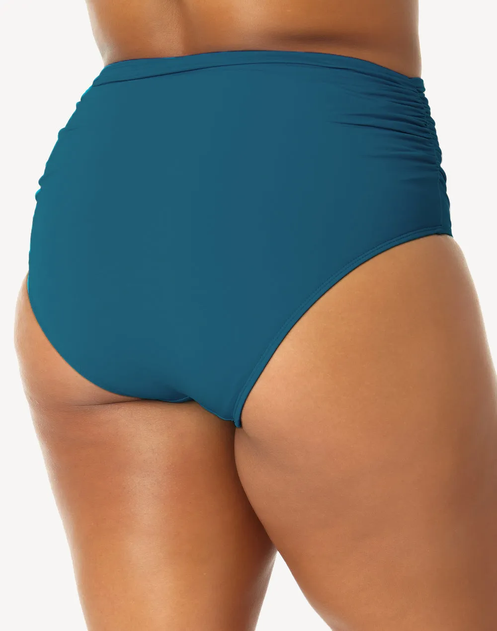 Live In Colour Plus Size Convertible Shirred Bikini Bottom