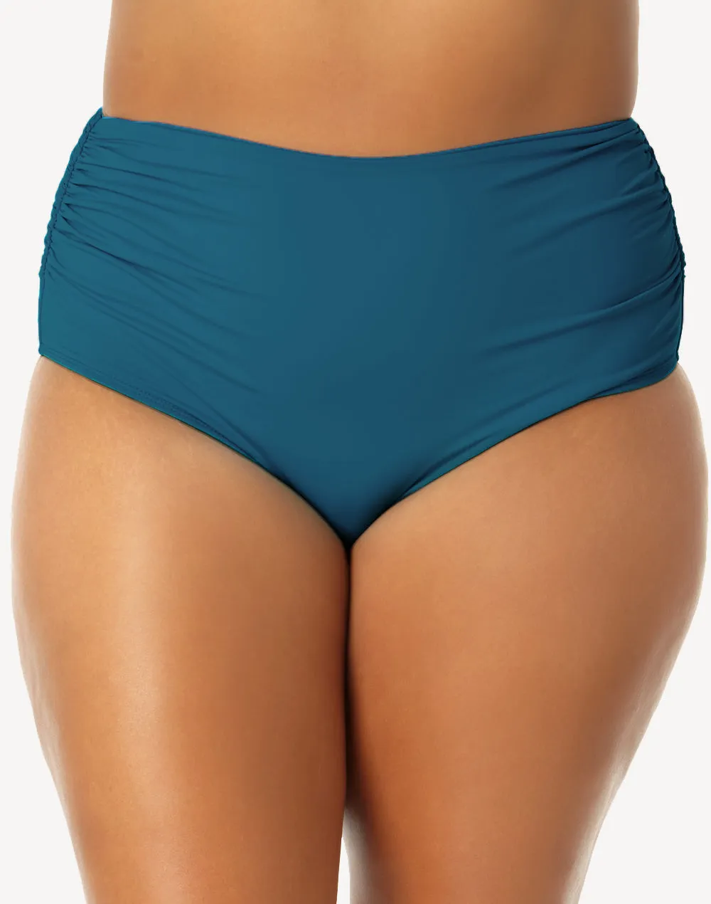 Live In Colour Plus Size Convertible Shirred Bikini Bottom
