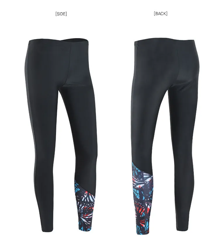 Long Sleeve Rash Guard Women Print 5 Pieces Swimsuit Zipper Swimwear