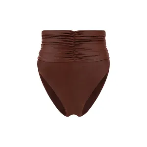 Magda Butrym Women Brown Swimsuit Briefs Fabric High-Waisted Swimwear Size IT 36