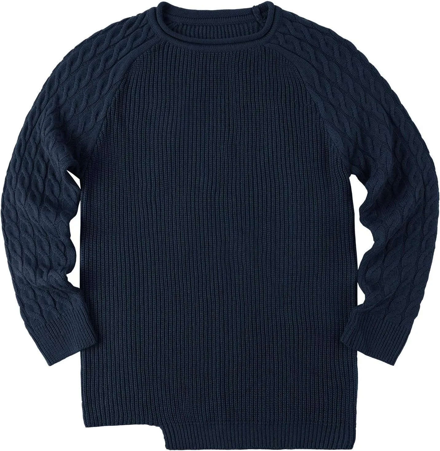 Men's Pullover Sweater Winter Ribbed Knitted Color Block Comfort Stylish Twisted Long Sleeve Sweaters