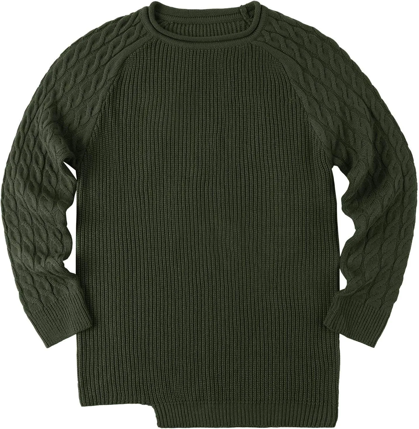 Men's Pullover Sweater Winter Ribbed Knitted Color Block Comfort Stylish Twisted Long Sleeve Sweaters