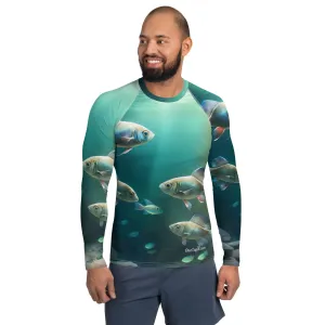 Men's School of Fish Athletic Fit Premium Rash Guard UPF 50 