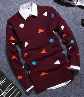 Men's Shape Fashion Patern Pullover