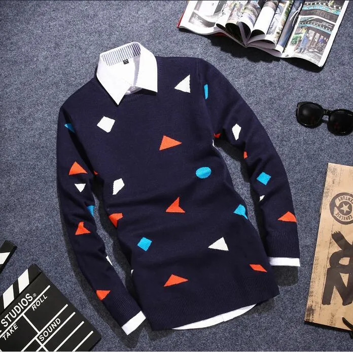 Men's Shape Fashion Patern Pullover