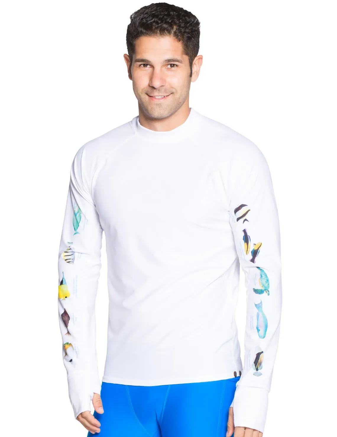 Men's Snorkel Hawaii Fish ID Rash Guard - Black
