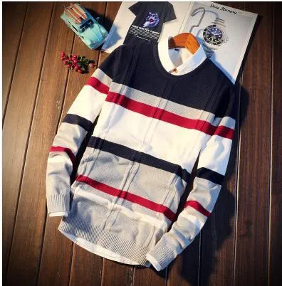 Men's Stripe Pullover Sweater