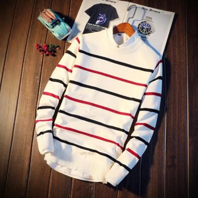 Men's Stripe Pullover Sweater