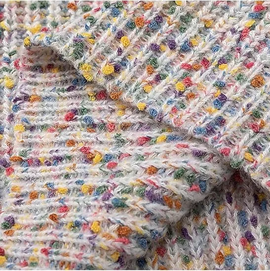 Men's Women's Oversized Rainbow Chunky Cable Knit Crewneck Long Sleeve Sweater Vintage Pullovers Tops