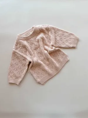 Mila Pointelle Cotton Sweater | Petal