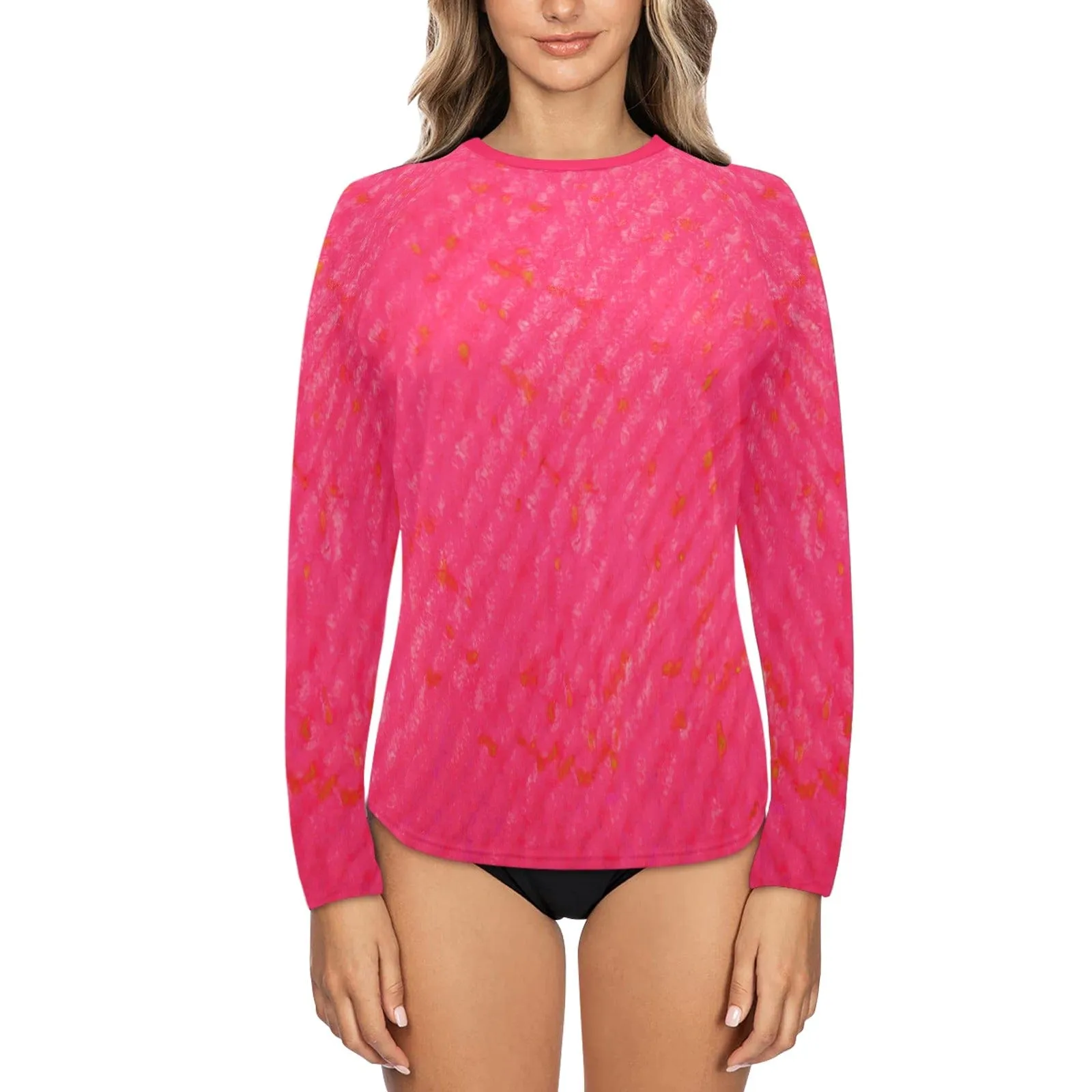 Mingy Sun-blocker Women's All Pink Rash Guard