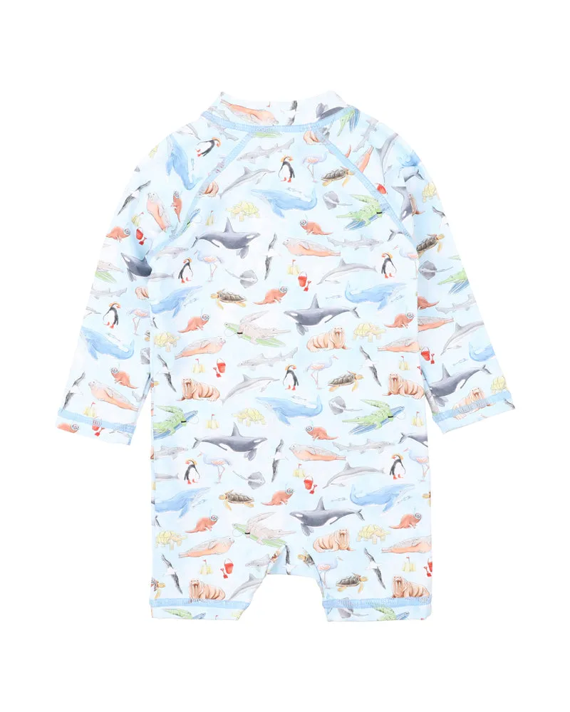 MINIHAHA MARCO PRINT LS RASH SUIT