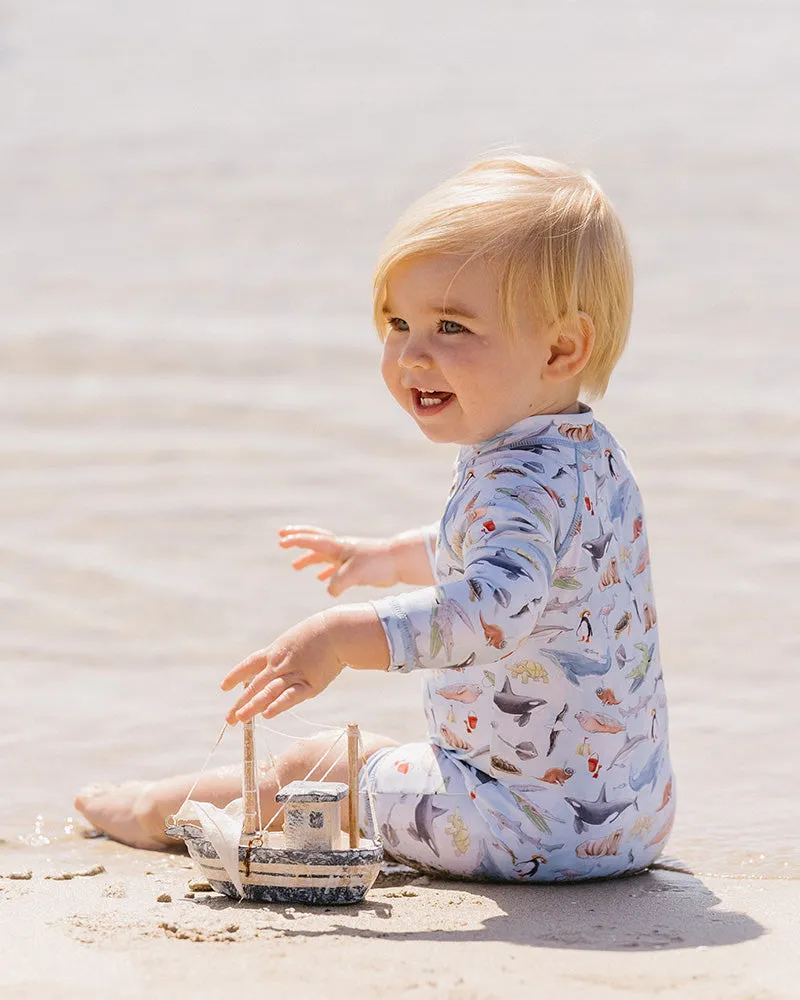 MINIHAHA MARCO PRINT LS RASH SUIT