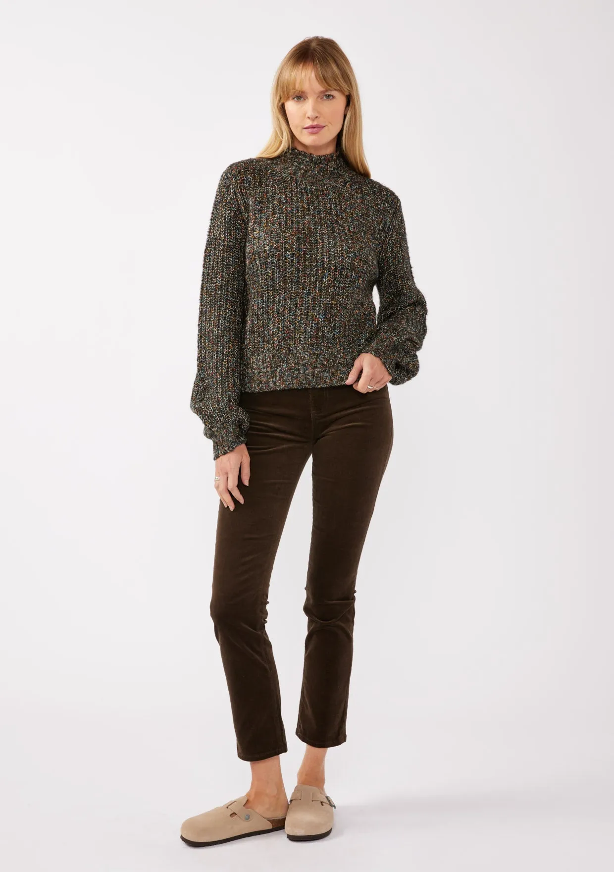 Multi Chunky Knit Pullover Sweater