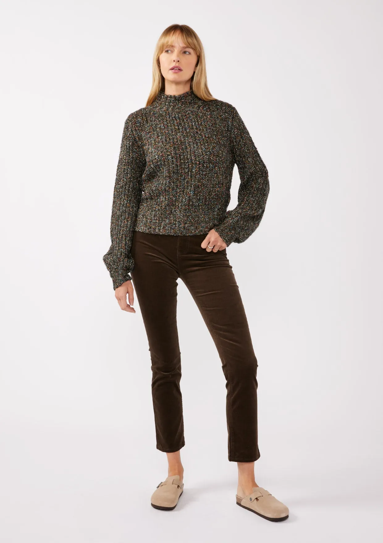 Multi Chunky Knit Pullover Sweater