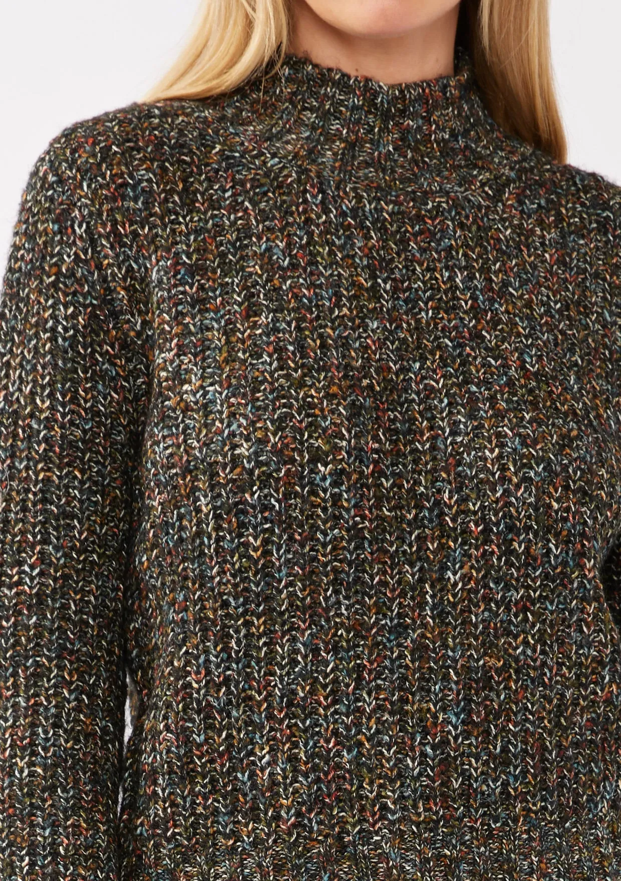 Multi Chunky Knit Pullover Sweater
