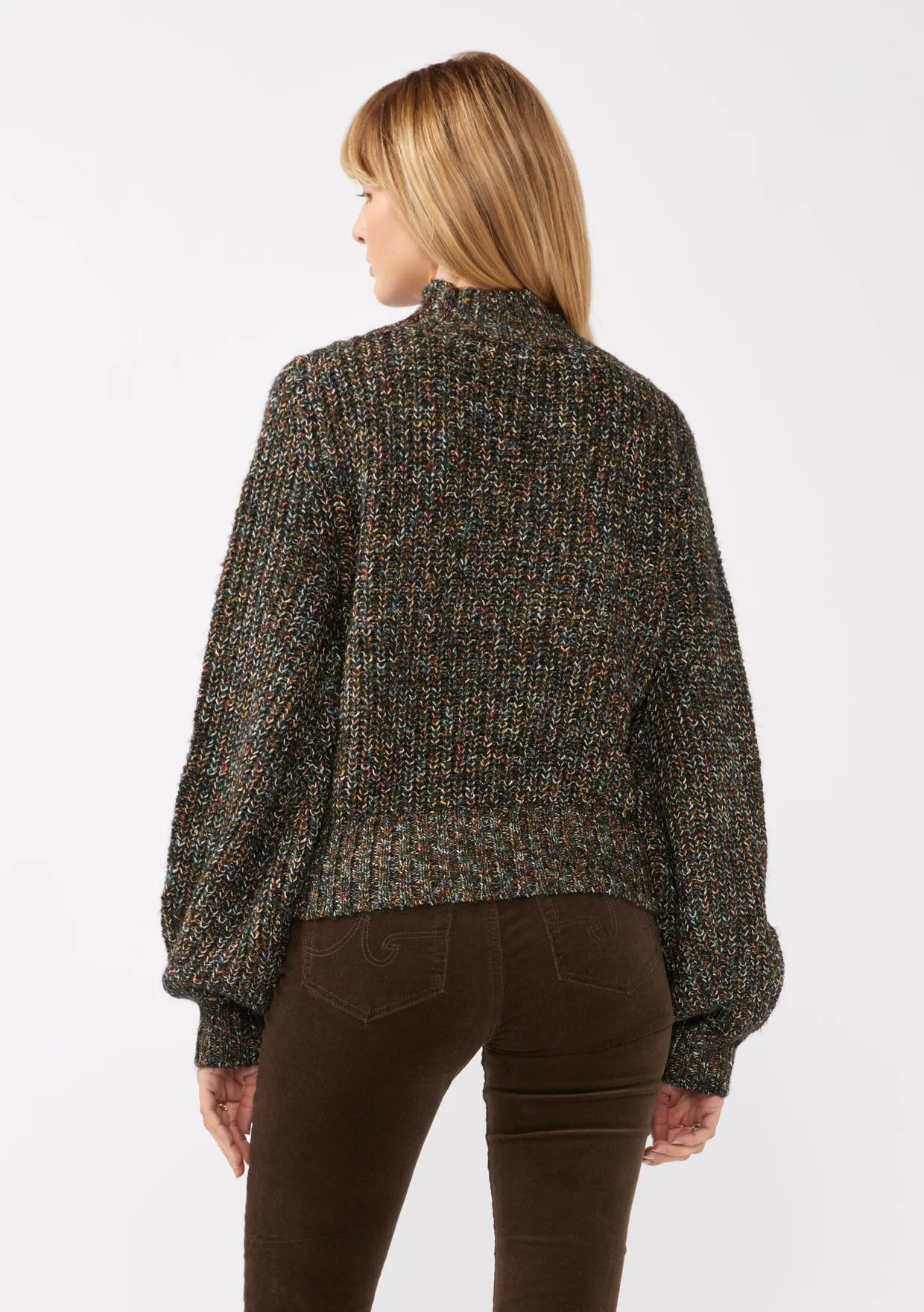 Multi Chunky Knit Pullover Sweater