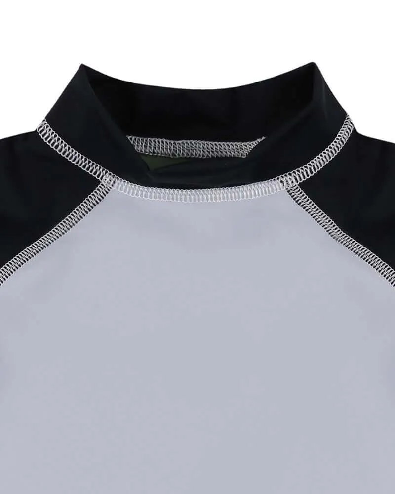 Multicolour Colourblock Swim Top