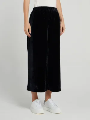 Navy Velvet Culottes