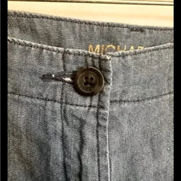 NWT MICHAEL by Michael Kors Blue Wide Leg Shorts Womens Size 20 Culottes Plus
