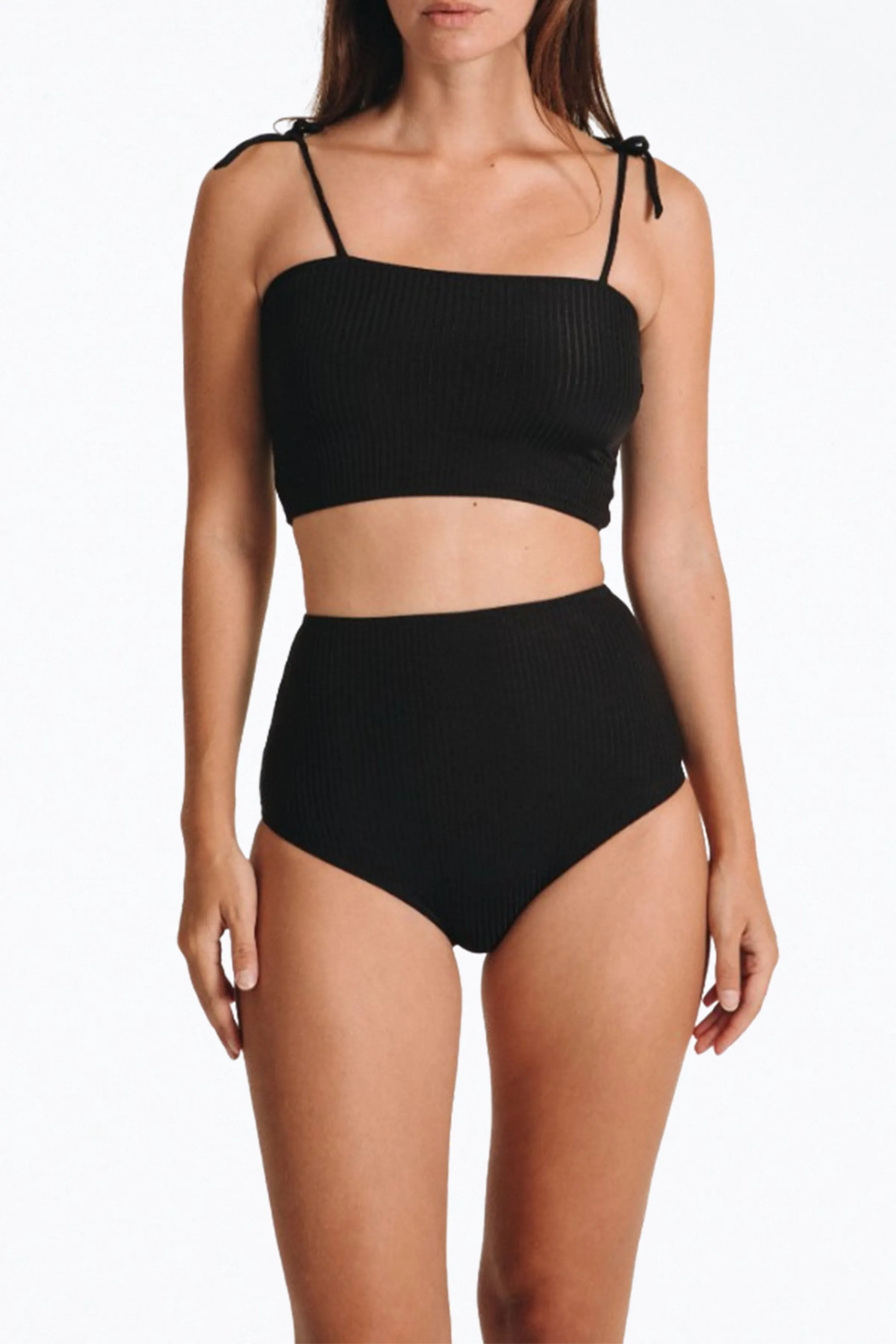 ONA LONGLINE RIBBED BIKINI TOP