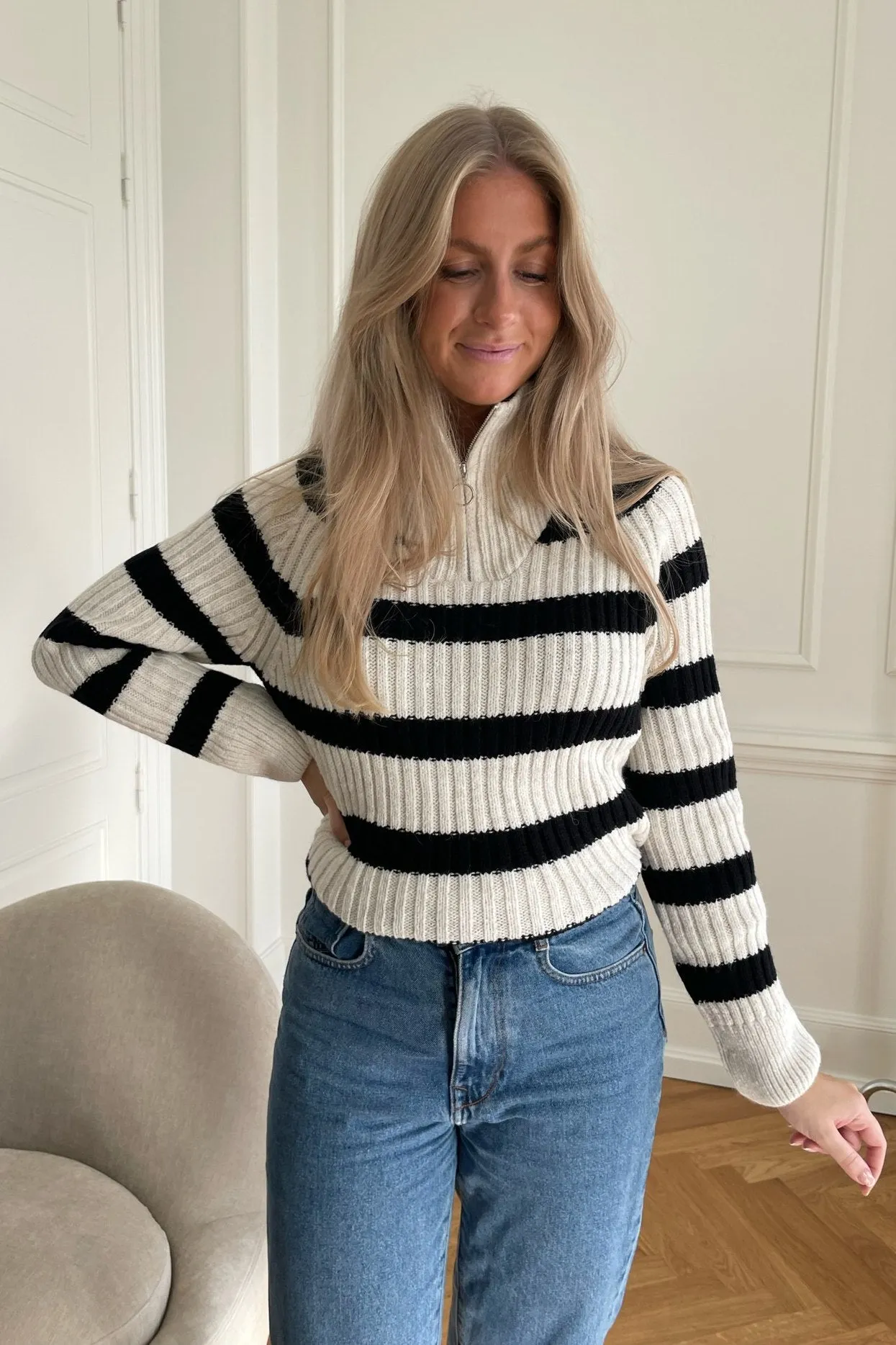 ONLLeise Freya Trøje - Hvid Sort