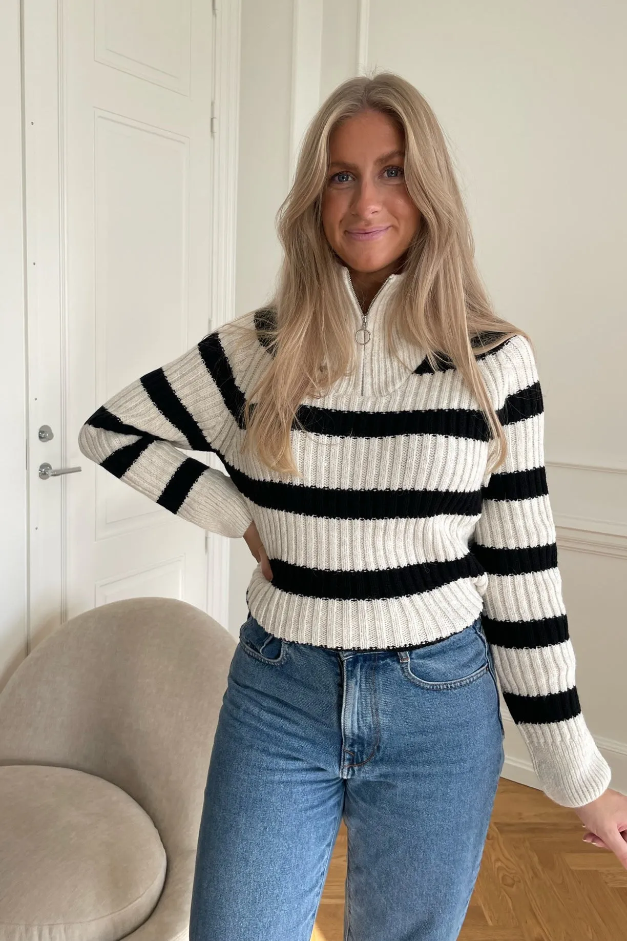 ONLLeise Freya Trøje - Hvid Sort
